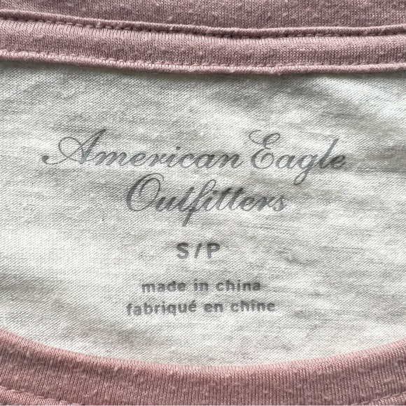 American Eagle Outfitters Grey and Blue “Friend Me” Baseball T-Shirt, Small - Picture 6 of 9